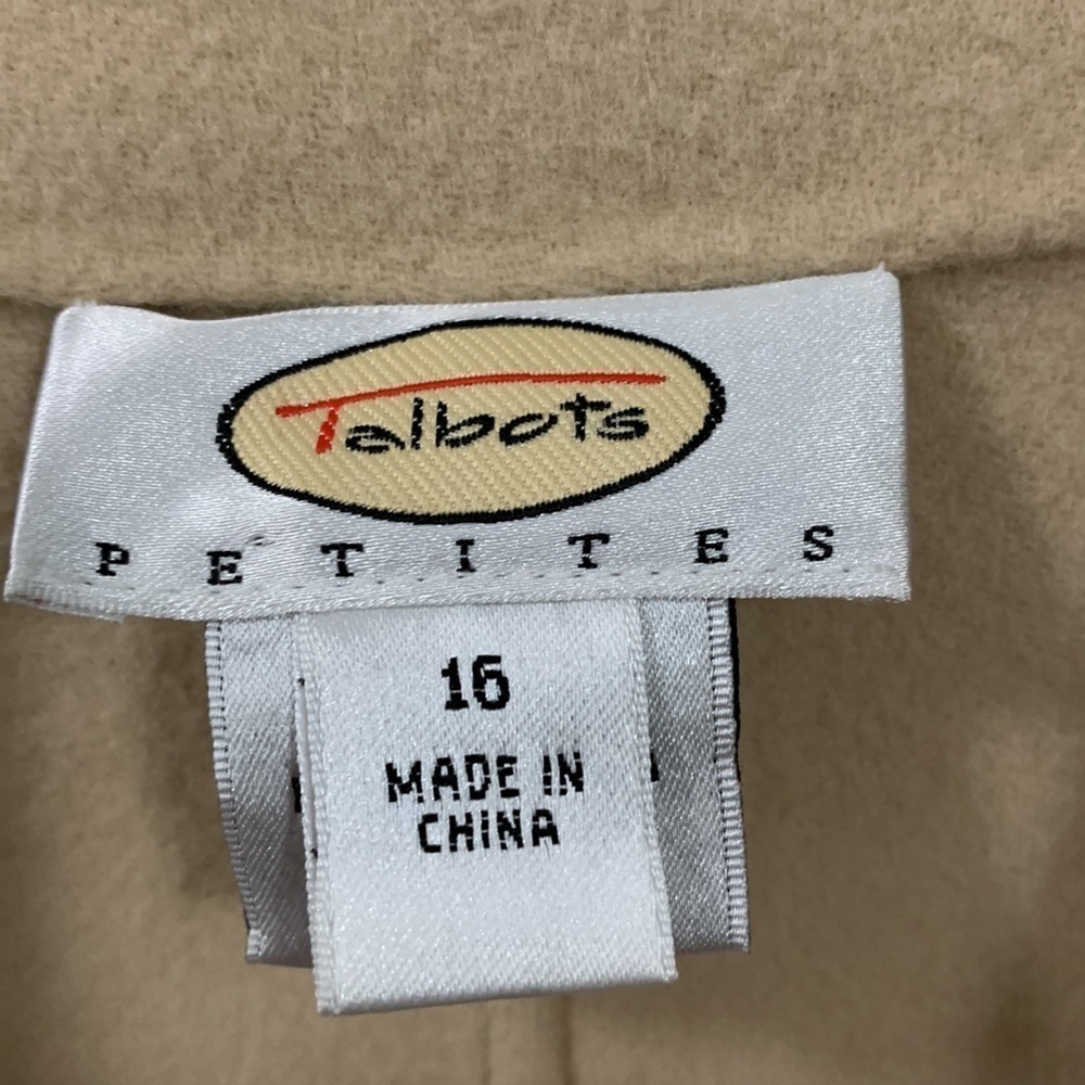 Talbots Wool Blazer size 16, good condition, some spots. Cream color. - Picture 2 of 8